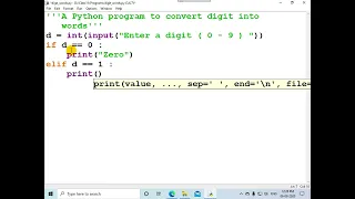 A python program to convert digit to words