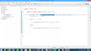 Difference between and equals method in Java Team MAST