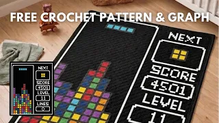 FREE C2C PATTERN GRAPH - Retro Arcade Blocks