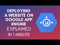 How To Deploy A Website On Google App Engine 2025
