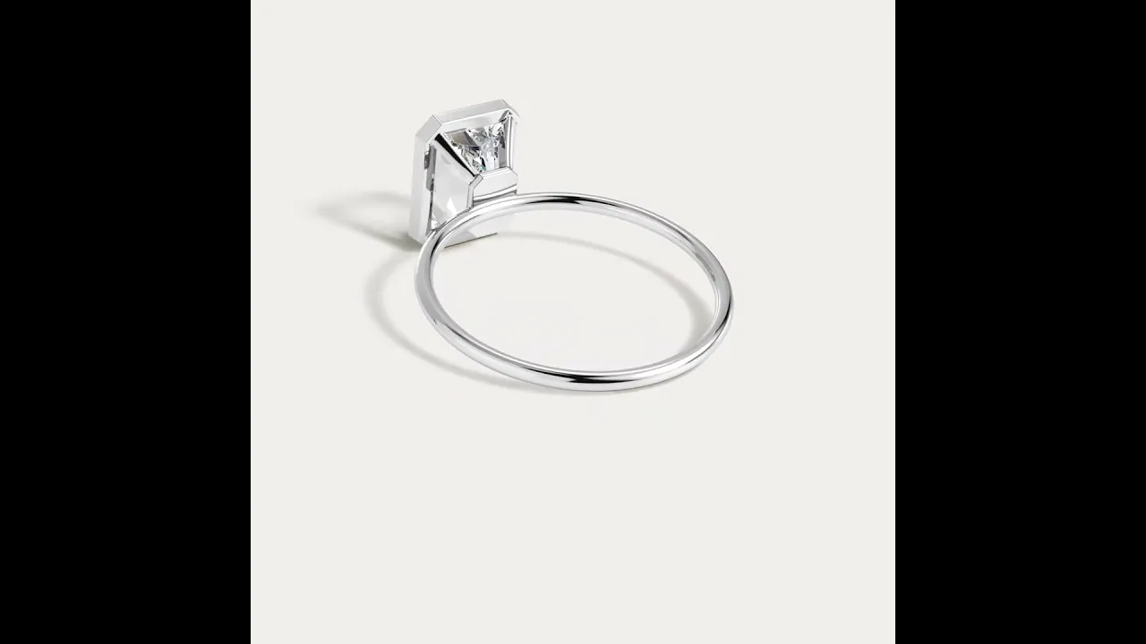 Nyla丨14K Solid Gold 2CT Solitaire Lab-Grown Diamond Bezel Engagement Ring