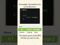 CSS Syntax - Type ID Class Descendant Selectors CSS Crash Course Part III