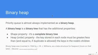 CS3C Week 6 Priority queue and binary heap