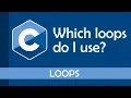 When to use a for loop and when to use a while loop