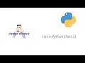 List in Python Part 1 Castor Classes