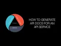 How to generate API docs for a serverless API service
