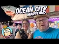Ocean City MD Full Boardwalk Tour - Haunted House Dark Ride Ripley s Jolly Roger Amusement Park
