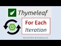 Thymeleaf For Each Iteration Practical Examples