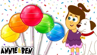 Colorful Lollipop Finger Family | Nursery Rhymes and Kids Songs | Annie and Ben