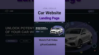 Car Website Using HTML CSS Step by Step Tutorial Fast Code