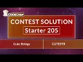 Cute Strings CUTESTR Starter 205 CodeChef Solution