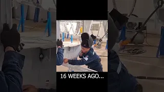 Watch the SUPERFAST build of an alloy catamaran #performanceboats #welding #aluminiumfabrication