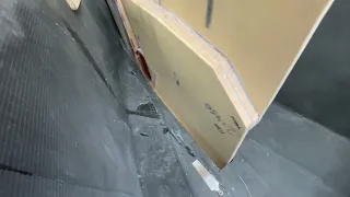 26 July 2022. Trying to get the starboard side of the centerboard trunk into position. Not done.