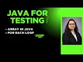 Java For Tester Session 14 - Single Dimension Array Multi Dimension Array For Each loop