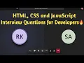 HTML CSS and JS Interview Questions Twisted Frequently Asked Coding Questions Real Time