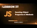 037 JavaScript Objects How to Iterate Object Properties Methods JavaScript Tutorial