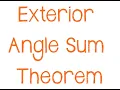 Exterior Angle Sum Theorem of Triangles