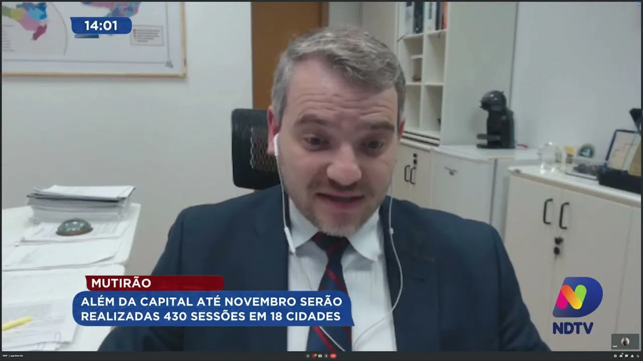 Mutirão: além da capital até novembro serão realizadas 430 sessões em 18 cidades