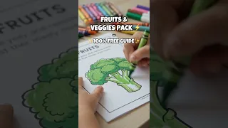 Fruits and Vegetables Coloring Pages for Kids Printable Food Worksheets