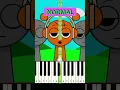Download Lagu Sprunki Oren: Normal vs. Horror 🎹 Piano Tutorial \u0026 Waterfall Cover