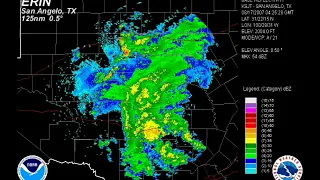 2007 Erin - San Angelo TX WSR-88D Radar Animation
