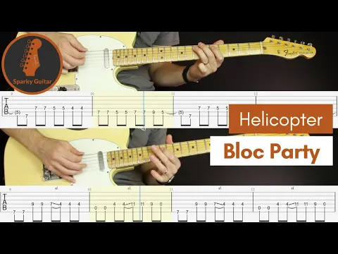 Download MP3 Helicopter - Bloc Party (Guitar Cover \u0026 Tab)