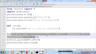 Python tkinter Open Any WebSite On Button Click
