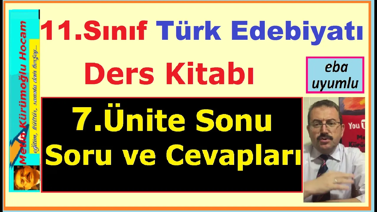 11.Sınıf Türk Edebiyatı Ders Kitabı Cevapları Tiyatro Ünitesi Sonu Soru ve Cevapları Meb-2021