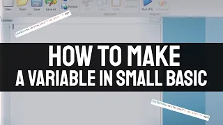 How To Make A Variable In Small Basic