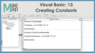 VB 13 Creating Constants