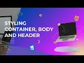 HTML CSS Tutorial 33 Styling Container body and header