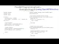 OpenMP Parallel Programming in Parallel and Distributed Computing