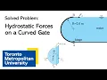 Solved Exam Problem Hydrostatic Forces on a Curved Gate