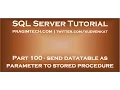 Send datatable as parameter to stored procedure