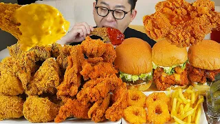 고물가시대에 🍗치킨한마리에 9900원! 🍔햄버거 2900원!? 슈퍼크리스피 먹방! MUKBANG