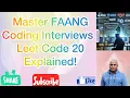 Top Technical Interview Question at FAANG Amazon Microsoft Leet Code 20 Valid Parentheses