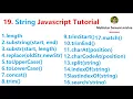 19 String JavaScript tutorial JavaScript tutorial Semant Sir MultistarSemant mishra