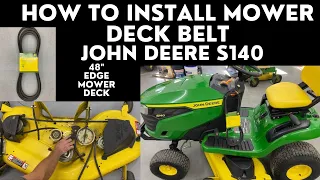 How to Install a Mower Deck Belt John Deere S140