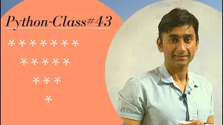 REVERSE PYRAMID IN PYTHON PATTERN PROGRAM IN PYTHON IN HINDI RAJU SIR KI PATHSHAALA class 42