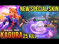Download Lagu 25 Kills!! Lady Parasol Kagura New SPECIAL Skin!! - Build Top 1 Global Kagura ~ MLBB