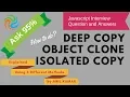 Javascript Interview How do we copy an object