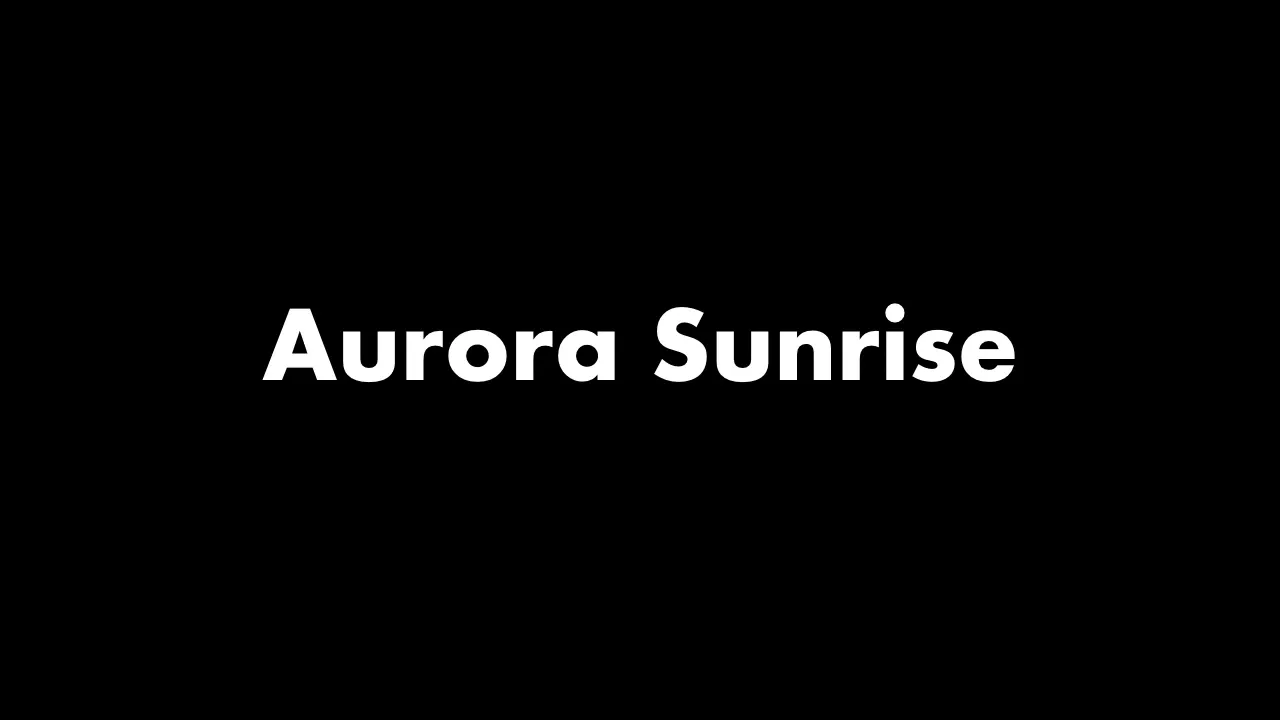 Aurora Sunrise Lyric Video - Franco