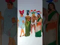 Happy Independence Day Drawing Flag Drawing on Butterfly