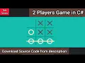 how to create tic tac toe game in c windows form application c visual studio 2022 c tutorial