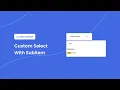 How To Create Custom Select With Subitem - HTML CSS JavaScript