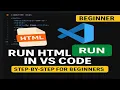 How to run html code in Visual Studio Code Write First HTML code html beginner tutorial