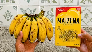 MORRIA E NÃO SABIA: É só misturar banana com maisena e não precisa mais pagar uma fortuna