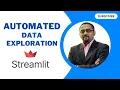 Automated Data Exploration and Analysis with Streamlit