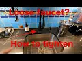 How to tighten a Moen single stem kitchen faucet