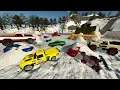 Lagu Racing with Random Cars in Snowstorm | Farming Simulator 25